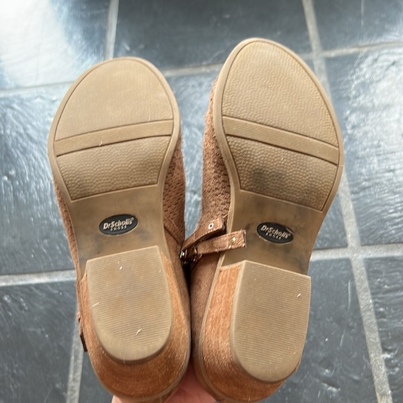 Dr. Scholl’s 7.5 Brown Faux Suede Heel Bootie Boots - Picture 7 of 8